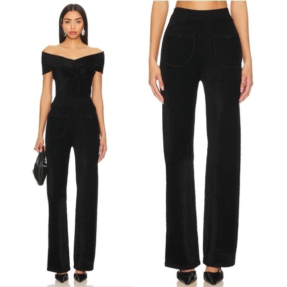 Joos Tricot Velvet Fancy Pants in Black NWT - Picture 1 of 11